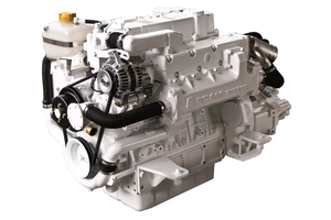 SCAM SD467, 67 HP watercooled diesel engine.